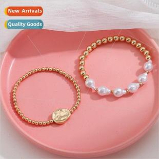 Autumn new hip-hop beaded bracelet threepcs bracelet set bra