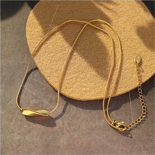 French ins cold wind twisted tube necklace female simple nd