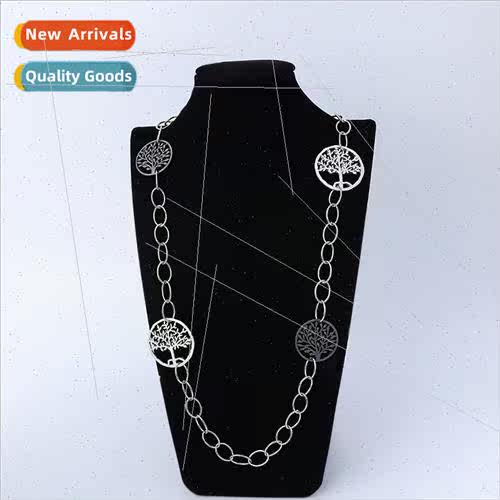 Women Sweater Chain Fashion Hundred Tree fe Metal Brushed Lo