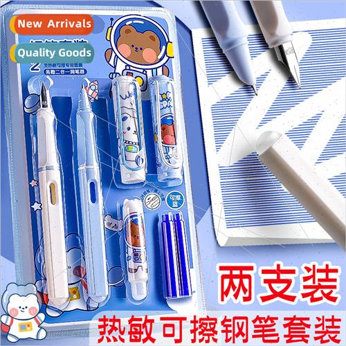 Thermal erasable fountain pen set special orthographic wring