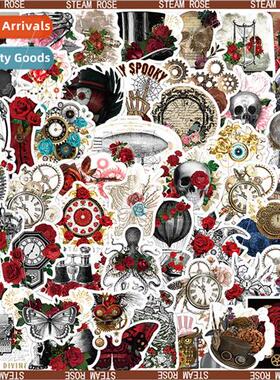 50 Steampunk Rose WaterproGraffi Stickers Art Decoration Han