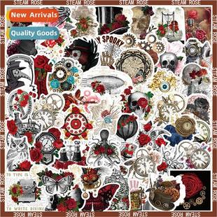 50 Steampunk Rose WaterproGraffi Stickers Art Decoration Han