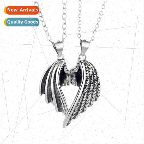 Angels Demons Couple Necklace Men Women Pair  Phase Suction