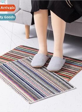 Home Entry Mat Colorful Stripe Floor Mat Kchen Absorbent Foo