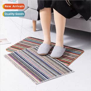 Home Entry Mat Colorful Stripe Floor Mat Kchen Absorbent Foo
