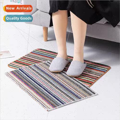 Home Entry Mat Colorful Stripe Floor Mat Kchen Absorbent Foo