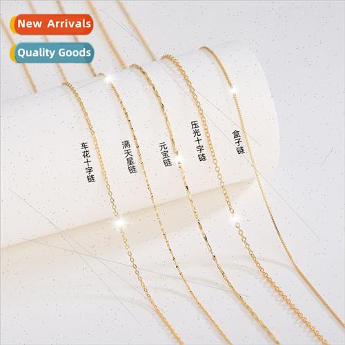 S925 silver necklace box dollar melon full stars water wave