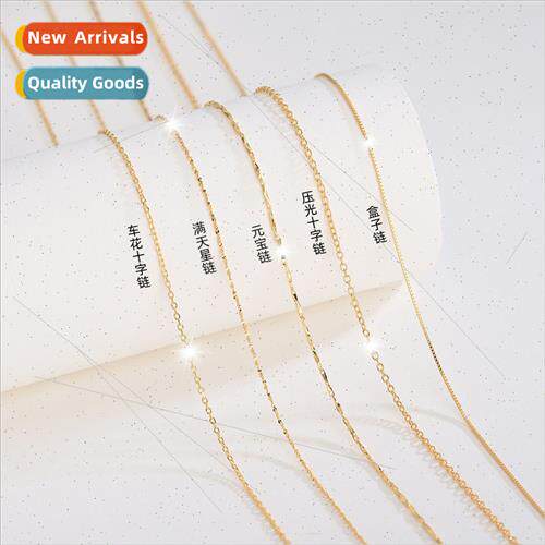 S925 silver necklace box dollar melon full stars water wave