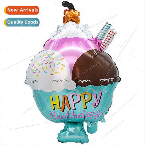 Hawaii Party Decoration Large Ice Cream Aluminum Film Balloo