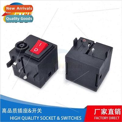 2-in-1 power swch DC power socket wh rocker swch KCD+DC onep
