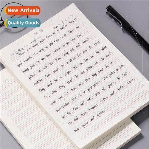 Chinese English worksheets creative simple four-line grid pr