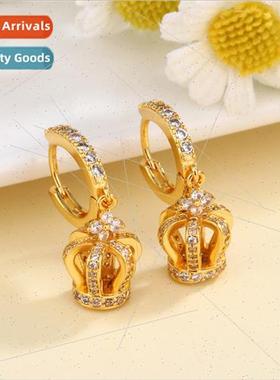 Crown mple Earrings Female Ear Buckles che Long Earrings Fre