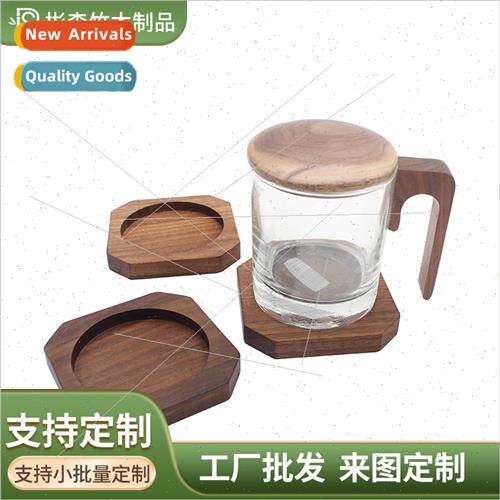 Black walnut coasters solid wood coasters vintage coffee cup
