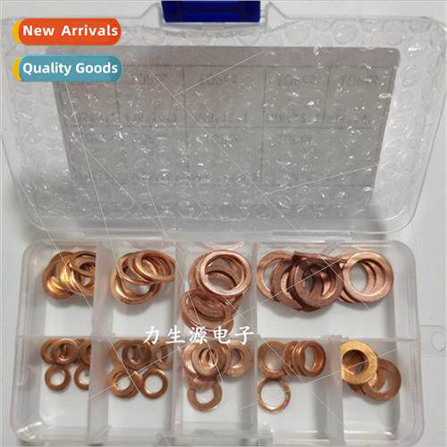 100PCS Purple Copper Oil Seal Gasket Box Set Copper Gasket F