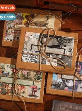 Retro material paper lerary retro ins English letters handbo