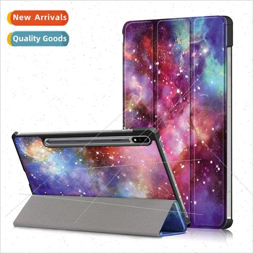 适用Samsung Tab S7 Plus Tablet Case T970/T975 Caster Tri-fol