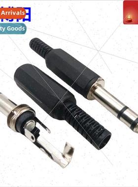 Plastic 6.35 plug dual-channel large three-pronged microphon