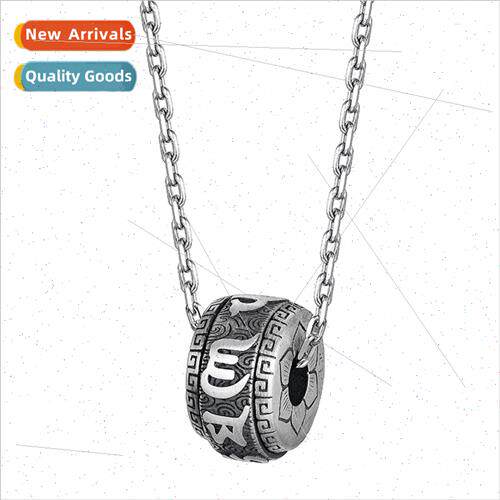 New rotating bead necklace boys pendant tide men hundred wh