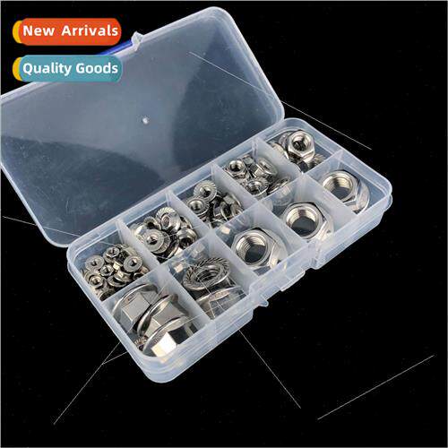 304 Stainless flange nuts 88PCS anti-slip teeth nuts Flange