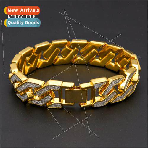 Europe hip-hop alloy bracelet men gold onion powder star glt