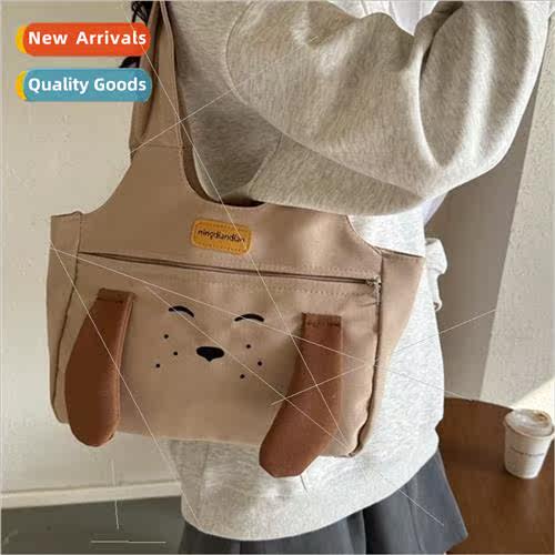 Autumn winter new cartoon puppy large-capacy canvas bag teen
