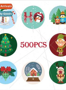 CM2207011 Santa Claus Stickers Christmas Round Stickers Stic