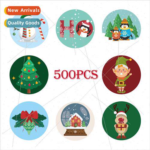 CM2207011 Santa Claus Stickers Christmas Round Stickers Stic