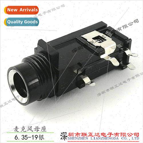 6.35 Microphone Socket lver Port 6.35 Microphone Female 4-Pi