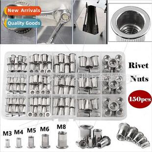 150pcs set flat head vertical aluminum rivet nuts Cylindrica