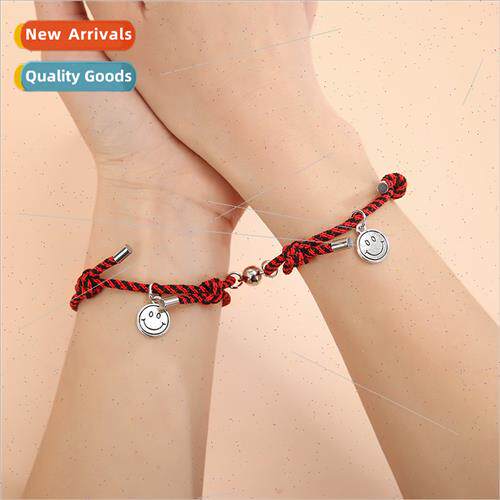 New smiley magnet attraction couple bracelet a pair men wome