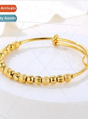 mple fashion copper-plastic plating bracelet round beads str