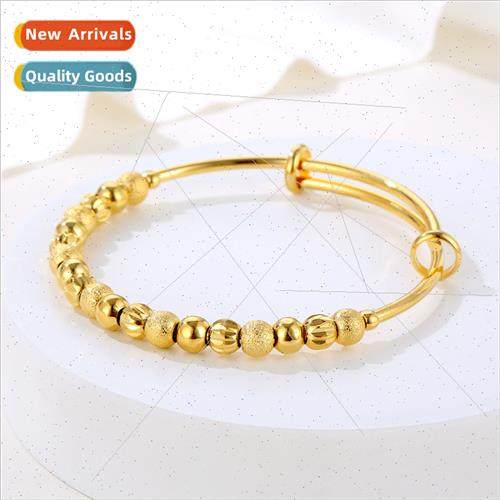 mple fashion copper-plastic plating bracelet round beads str