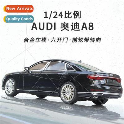 Foam boxed simulation 1:24 AoDi A8 alloy car model ornaments