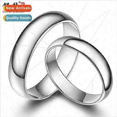 s925 silver glossy vegan silver couple pair ring men women h