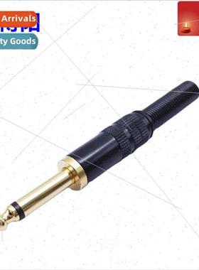High-grade metal shell 6.35 gold-plated mono microphone micr