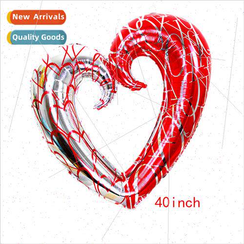 40 inch mesh XO hook hook heart aluminum film balloon big he