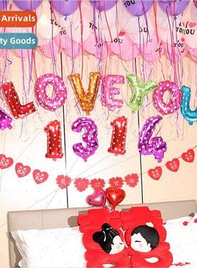 I LOVE YOU letters aluminum film balloon marriage proposal c