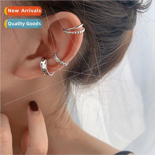 Zirconia ear clips whout ear holes niche geometric glossy sh