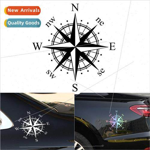Hood body stickers decals Compass universal car compass tote