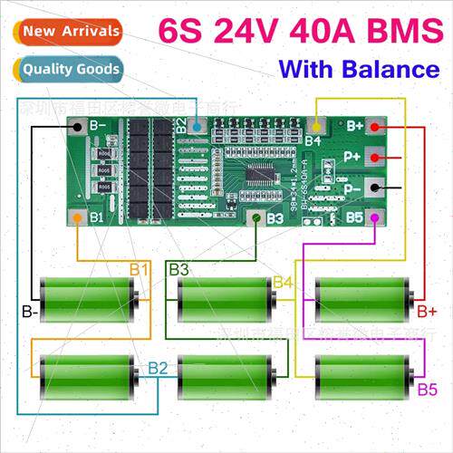 6 Strings Ternary 24V 40A wh Equalization -ion Battery Prote