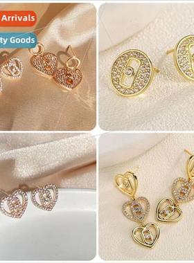 Love paper clip earrings Korea delicate fashion earrings ear