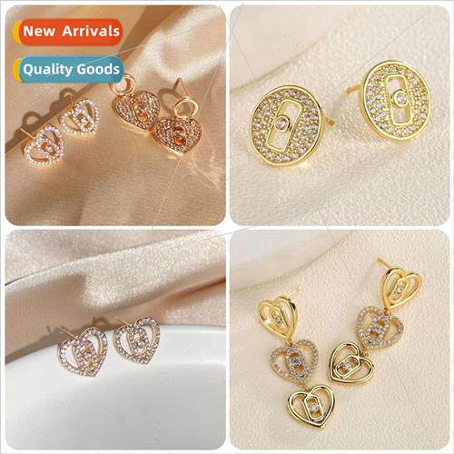 Love paper clip earrings Korea delicate fashion earrings ear