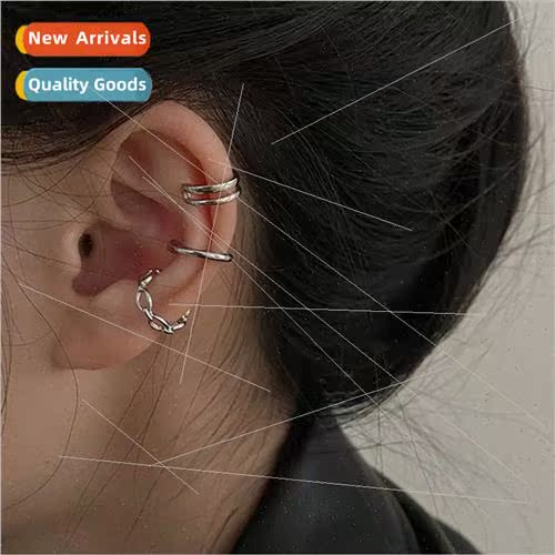 Ear clip whout ear hole female combination set niche French