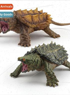 Solid miniature marine life animal snapping turtle model sta