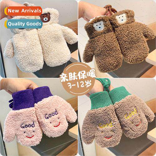 Children gloves fall winter new baby cartoon finger cover lt