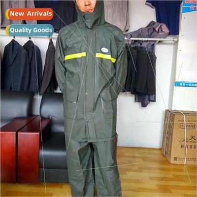 Industrial mining knted fabric raincoat rain pants set Men w