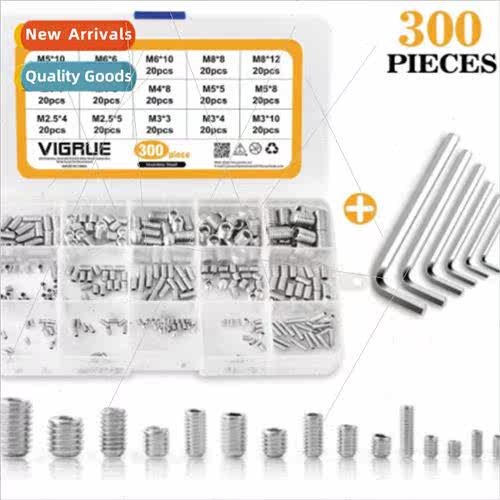 300pcs304 hexagon socket flat end machine screws combination