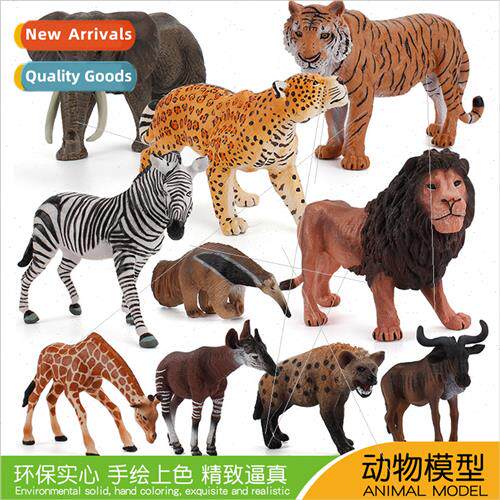 Red male tiger jaguar giraffe model children static African