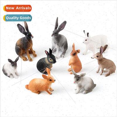 Wild animal model rabb solid plastic toys animal cake orname