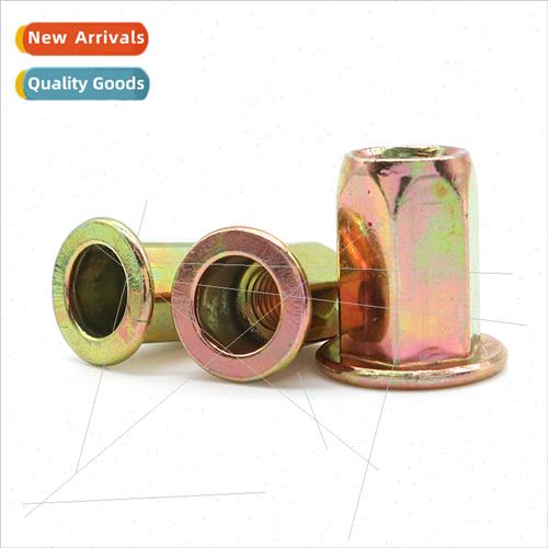 Flat head full hexagonal rivet nut hexagonal rivet nut color